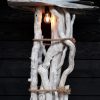 Staande lamp compositie hout
